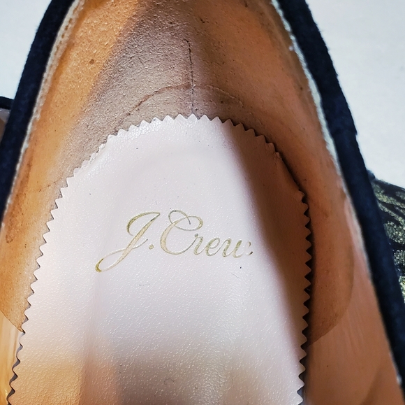 J. Crew Metallic Leopard Print Smoking Loafer 8.5 - Picture 7 of 8